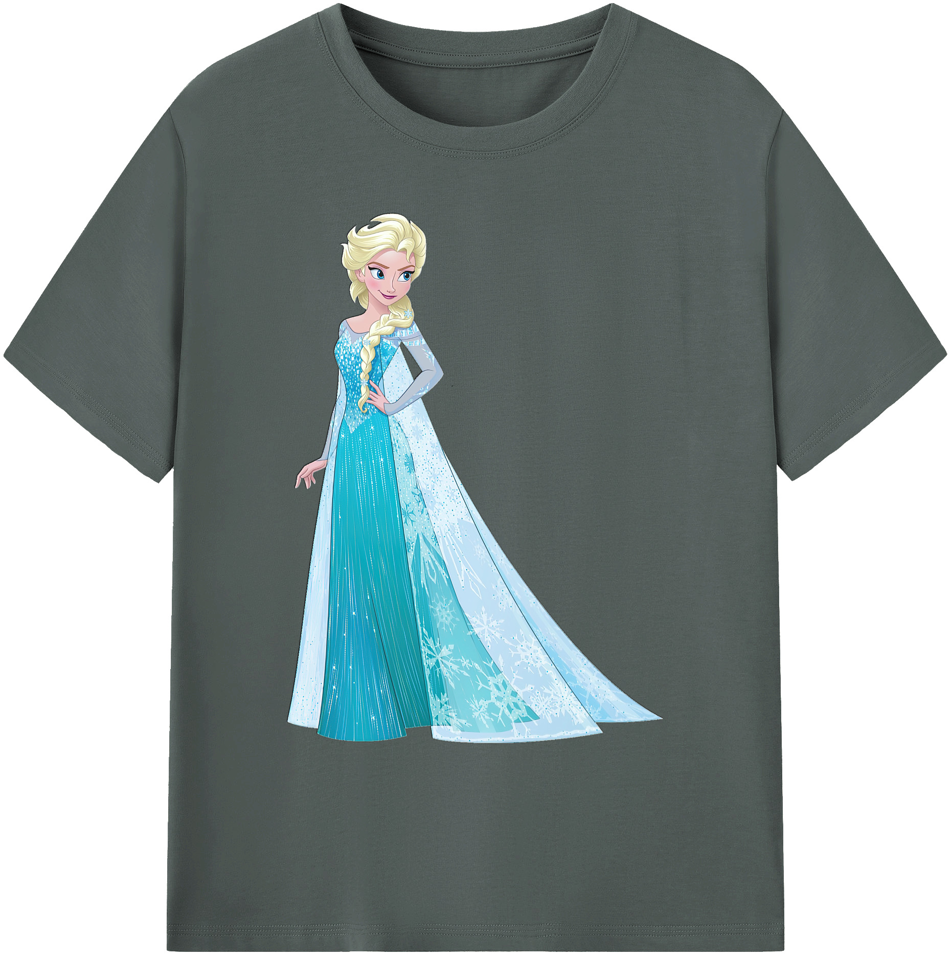 （画像用） アナと雪の女王 アンナ エルサ Frozen Anna Elsa 綿100％ メンズ半袖Tシャツ｜肌触りやわらか＆通気性